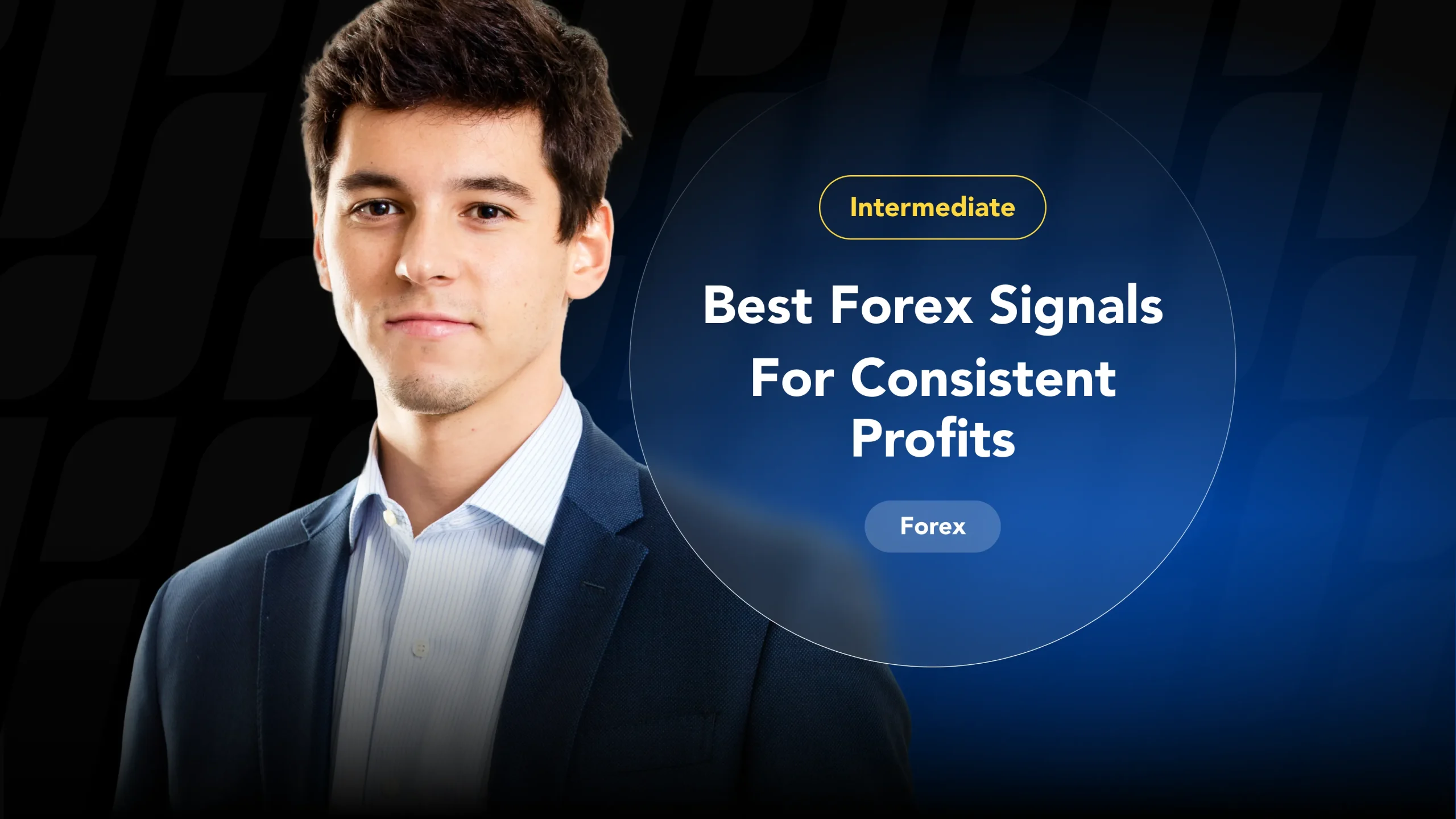 A guide to finding the best forex signals for consistent profits, featuring a successful trader.
