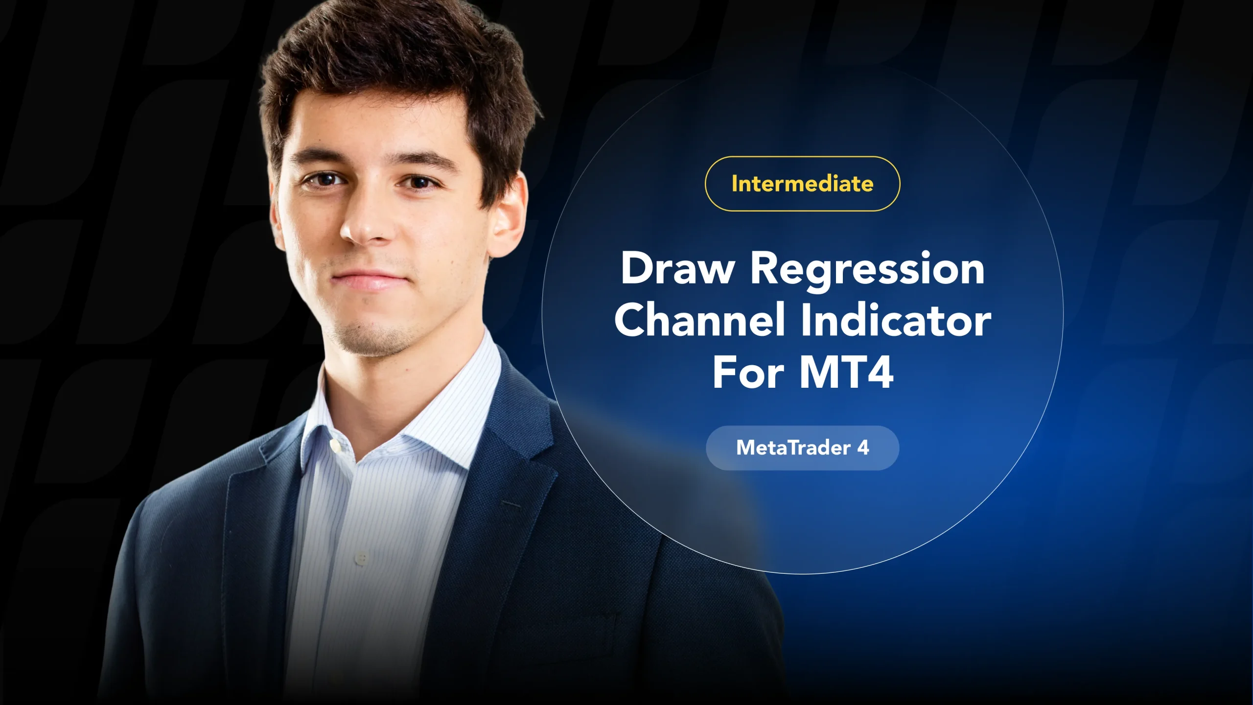 A guide on how to draw the regression channel indicator for MT4 for technical analysis.